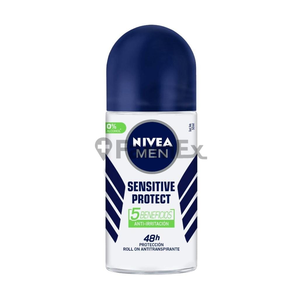 Nivea Men Roll On "Sensitive Protect" 5 beneficios 48H x 50 mL Farmex-Fonasa-Persistente